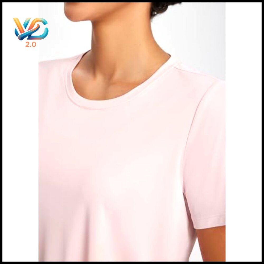 Cropped Split Back Athletic Top Lightweight Quick… - image 5